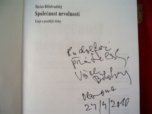 Václav Bělohradský podpis